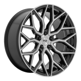 Niche 22X10.0 et30 / 5X120 / cb72.56 Niche Cast Mazzanti 22" 5x120 Gloss Black Brushed Face M262220021+30R