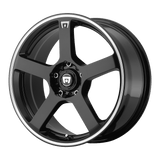 Motegi Racing 16x7 et40 / 5x108/5x114.3 / 72.6 Motegi MR116 16" Gloss Black with Machined Lip MR11667001340