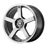 Motegi Racing 15X6.5 et40 / 4X100/4X114.3 / cb72.56 Motegi Cast MR116 FS5 15" 4x100/4x114.3 Dark Silver W/ Machined Flange MR11656598440