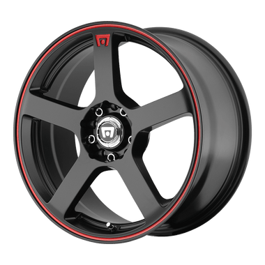 Motegi Racing 18x8 et45 / 5x108/5x114.3 / 72.6 Motegi MR116 18" Matte Black Red Stripes MR11688001745