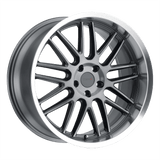 TSW 19X11.0 et38 / 5X120 / cb76.1 TSW Cast Avalon 19" 5x120 Gunmetal W/ Brushed Gunmetal Face & Machined Lip 1911AVA385120G76