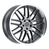 TSW 20X10.0 et35 / 5X112 / cb66.56 TSW Cast Avalon 20" 5x112 Gunmetal W/ Brushed Gunmetal Face & Machined Lip 2010AVA355112G66
