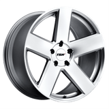 TSW 22X10.5 et44 / 5X112 / cb66.56 TSW Cast Bristol 22" 5x112 Silver W/ Mirror Cut Face 2205BRS445112S66