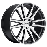 TSW 22X10.0 et37 / 5X120 / cb76.1 TSW Gatsby 22" 5x120 Gunmetal w/ Mirror Cut Face 2210GAT375120G76