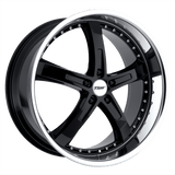 TSW 19X8.0 et35 / 5X100 / cb72.1 TSW Cast Jarama 19" 5x100 Gloss Black W/ Mirror Cut Lip 1980JAR355100B72