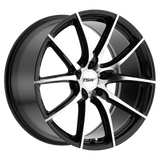 TSW 17X8.0 et40 / 5X114.3 / cb76.1 TSW Cast Sprint 17" 5x114.3 Gloss Black W/ Mirror Cut Face 1780SPT405114B76