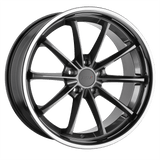 TSW 18X9.5 et40 / 5X114.3 / cb76.1 TSW Cast Sweep 18" 5x114.3 Gloss Gunmetal W/ Stainless Lip 1895SWP405114G76