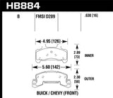 Hawk Hawk 85-91 Chevrolet Cavalier HPS 5.0 Front Brake Pads HB884B.630