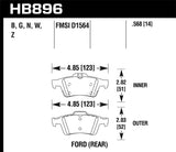 Hawk Hawk 16-18 Ford Focus RS HP+ Street Rear Brake Pads HB896N.568