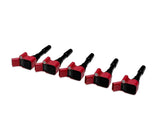 034 Motorsport 5 Ignition Coils - Red 034Motorsport High Output Ignition Coil EA8XX Engines - VW/Audi / Gen3 / 1.8T / 2.0T / 2.5T / 3.0T / & More 034-107-2012-RED-KT5
