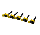 034 Motorsport 5 Ignition Coils - Yellow 034Motorsport High Output Ignition Coil EA8XX Engines - VW/Audi / Gen3 / 1.8T / 2.0T / 2.5T / 3.0T / & More 034-107-2012-YLW-KT5