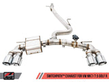 AWE Tuning SwitchPath™ Exhaust with Chrome Silver Tips, 102mm AWE Tuning Mk7 Golf R Exhaust System 3025-42064