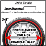 Tire Stickers Tire Stickers - Redline - Temporary