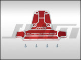 JH Motorsports Red JHM Billet Supercharger Plate (Replaces factory cover) - Audi / B8 / C6 / C7 / D4 / 4L / S4 / S5 / Q5 / SQ5 / A6 / A7 / A8 / Q7 JHM-06E103927K-RDM
