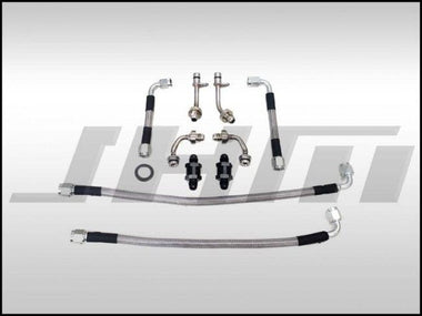 JHM - Stainless Braided Turbo Oil Line and Strainer/Screen Relocation Kit (JHM - Serviceable) for TSB - 2044640 on C7 S6 - S7 - RS7 and D4 A8 - S8 4.0T | JHM-079115175G-TSB-2044640