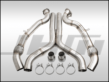 JHM - Exhaust - 3" Performance Downpipe and Midpipe w/ X - Pipe & High Flow Cat Combo (JHM) for C7 S6 - S7 - RS7 4.0T | JHM-40TDPXPwHFC-C7