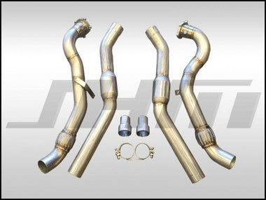 JHM - Exhaust - 3" Performance Downpipe and Midpipe Combo w/ Downstream HFC (JHM) for C7 S6 - S7 - RS7 4.0T | JHM-40TDPHFC-C7