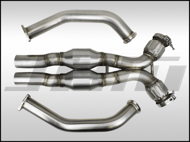 JHM - Exhaust - High - Flow Cat Downpipes with X - Pipe (JHM) for the B8 S4 - S5 Q5 - SQ5 C7 A6 - A7 3.0T | JHM-B8DPXHFC30T