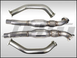 JHM - Exhaust - High - Flow Cat Downpipes with Integrated Baffle System (JHM) for the B8 S4 - S5 Q5 - SQ5 C7 A6 - A7 3.0T and 4.2L FSI w/ 2.5" CB Connection | JHM-B8DPHFCIBS25