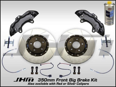 JHM - Front BBK (Big Brake Kit) JHM 350mm Cayenne (Brembo 6 - piston) B5 - B6 - B7 - C5 - w BLACK Calipers | JHM-BBK-1021x350x32-BLACK