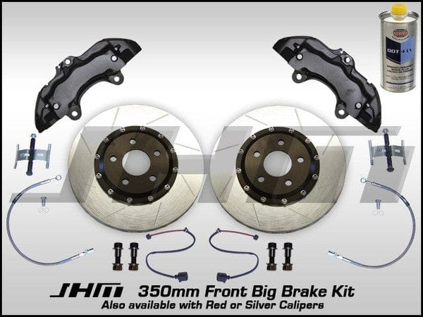 JHM - Front BBK (Big Brake Kit) JHM 350mm Cayenne (Brembo 6 - piston) B5 - B6 - B7 - C5 - w BLACK Calipers | JHM-BBK-1021x350x32-BLACK