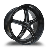 Marquee Wheels 22x9.0 et15 / 5x115 / cb73.1 Marquee Wheels M5330A 22" 5x115 Black / Machined 5330A229511515BP
