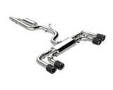 MBRP Active (Retains factory valves) / 4.5" Carbon Fiber Tips MBRP 3" Cat Back Quad Tip Exhaust System - VW Mk8 Golf R S46133CF