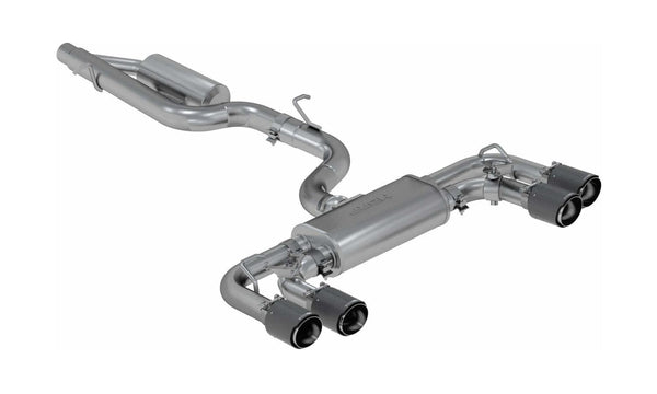MBRP 3" Cat-Back Active Quad Rear Exit Exhaust (Carbon Fiber Tips) - VW / Mk7 / Mk7.5 / Golf R | S46053CF