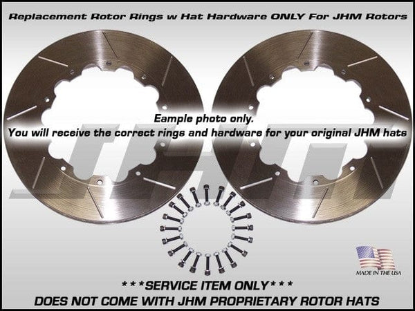 JHM - Rear Rotors RINGS ONLY (JHM), Pair w/ Hat Hardware 300x22 for B6 - B7 S4 and B5 A4 - S4 BBK | JHM-300x22-RO
