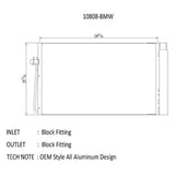 CSF CSF 08-10 BMW 535i 3.0L Turbo A/C Condenser 10808