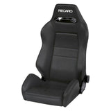 Recaro Speed Seat (3/4/5 Point) - Black Vinyl/Saturn Black/Black AM Vinyl w/Silver Logo | SPD.00.002.YG11