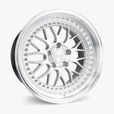 ESR Wheels 17x8.5 / 5x100 et30 / cb ESR Wheels SR1 17" 5x100 Hyper Silver w/ Machined Lip 78550030-SR01HS-ML