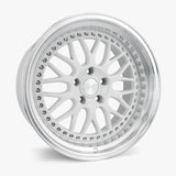 ESR Wheels 19x8.5 et30 / 5x100 (Custom Drill) / cb72.6 ESR Wheels SR1 19" 5x100 (Custom Drill) Gloss White w/ Machined Lip 98511130-SR01WHT-ML-5x100