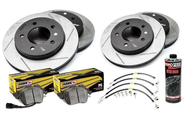 B6 | B7 Audi S4 | Stoptech Slotted Rotor Kit with Hawk Pads