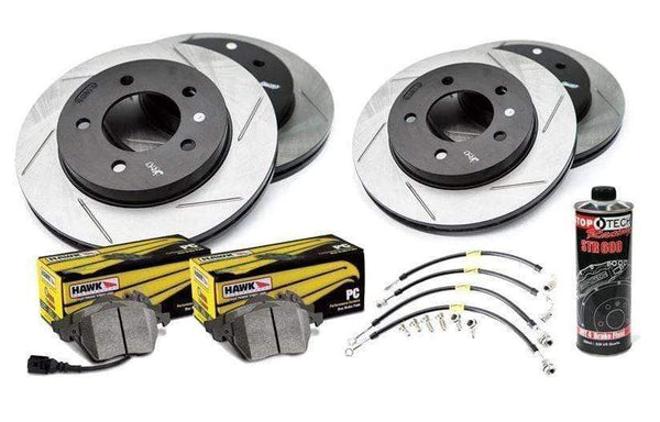 VW B6 Passat 2.0T | VR6 FWD | Stoptech Slotted Rotor Kit with Pads