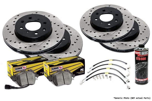 Stoptech Stoptech Cross Drilled Rotor Kit with Pads | B6 Audi A4 1.8T