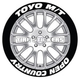 Tire Stickers 4 "TOYO" / 4 "OPEN COUNTRY" / BLUE / 14"-16" / 1.25" Tire Stickers - TOYO TIRES OPEN COUNTRY - Temporary TOYOPE-1416-125-4-B-T