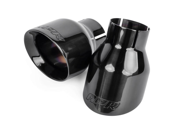 APR Double-Walled 4" Slash-Cut Tips (Polished Diamond Black) - Set of 2 | TPK0003