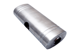 xforce XForce 304 Stainless Steel Oval Muffler 8"x 5" x 24" East West Center 3" Center Inlet Dual 2.5" Outlet VX9E-24325