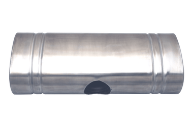 XForce 304 Stainless Steel Oval Muffler 8"x 5" x 24" East West  2.25" Center Inlet Dual 2" Outlet | VX9E-242252